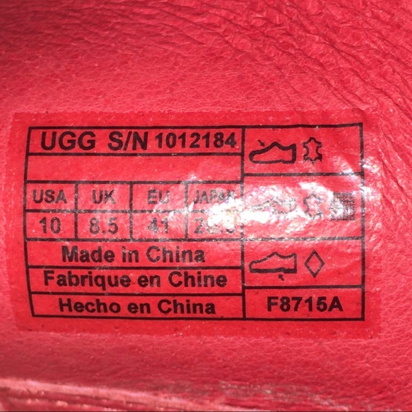 UGG Hilarie Open Toe Sandal Wedge Red - Picture 8 of 11